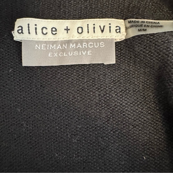 Alice + Olivia Neiman Marcus Exclusive Open cardigan Embellished Women's Medium - Picture 8 of 9
